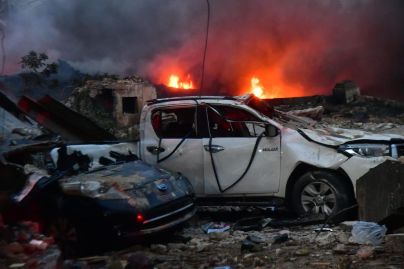 Vehículo incendiado en San Cristóbal